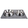 Paw Large mat under the bowls gray pack of 1 pc