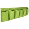 Horizontal Grow Bag 6 textile flower pots for the wall green package 1 pc