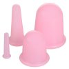 Cốc 4 gói Cốc massage silicone màu hồng gói 1 bộ