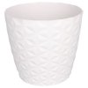 Crystal Mat dekorativer Blumentopf weiß Durchmesser 16 cm