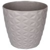 Crystal Mat dekorativer Blumentopf grau Durchmesser 16 cm