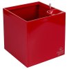 Selbstbewässernder Blumentopf Cubico rot Länge 27 cm