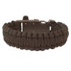 HIGHLANDER Paracord Bracelet - trident, whistle, flint black