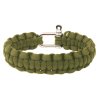 Vòng tay Paracord HIGHLANDER - kẹp kim loại ô liu