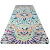 Thảm tập Yoga YATE cao su tự nhiên hoa văn I 1 mm - hồng/xanh