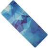 YATE Yoga mat natural rubber, pattern K, 4 mm - crystal blue