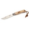 MAM Douro 2081 Folding knife with leather strap - beech, BOX 8.3 cm