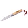 MAM Operario 2038 Folding knife with leather strap, fuse - beech, 8.8 cm BOX