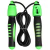 Calorie jump rope with counter, adjustable length green variant 25247