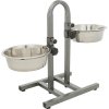 Dog bar - adjustable bowl height, 2x 2.8l/24cm bowl