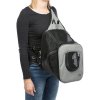 Nylonrucksack SAVINA Känguru 30x26x33cm schwarz-grau (max. 10kg)