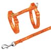 Harness with cat leash sewn with ribbon 22-36cm/10mm 1.2m