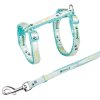 Harness with cat leash sewn with ribbon 22-36cm/10mm 1.2m