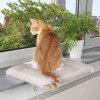 Plush lounger on the windowsill, dark gray 51x36 cm