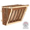 Wooden manger for hay with cage holder 20 x 15 x 17 cm