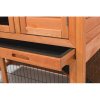 NATURA rabbit hutch with run 116 x 97 x 63 cm, brown