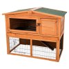 NATURA mega rabbit hutch with run, 124 x 102 x 78 cm, brown
