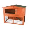 NATURA mega rabbit hutch with run, 124 x 102 x 78 cm, brown