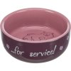 Colored ceramic bowl with a lying cat 300ml/11cm