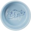 Colored ceramic bowl with a lying cat 300ml/11cm