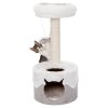 Single-level round scratching post NURIA 71 cm, - white/grey