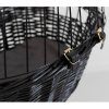 Bicycle transport basket with wire cabin - black 50x41x35cm (max. 5kg)