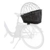 Wicker transport basket for rear bike rack-black 35x49x55 cm (max. 8 kg)