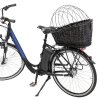 Wicker transport basket for rear bike rack-black 35x49x55 cm (max. 8 kg)