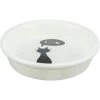 Keramická miska s černou kočkou, s okrajem bílá 0,25 l/13 cm