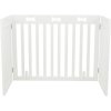 Gate for dogs 3 parts 82-124 x 61 cm white