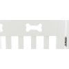 Gate for dogs 4 parts 60-160 x 75 cm white