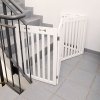 Gate for dogs 4 parts 60-160 x 75 cm white