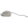 Plush mouse with bell, 5 cm (2 pcs), white/grey