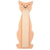 Cat-shaped scratching post natural/beige 21 x 58 cm