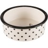 Ceramic bowl Zentangle for cats 0.3l/12 cm white/black