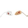Plüschmaus mit festem Kern und Katzenminze 5 cm (6 Stück/Packung)
