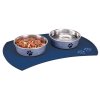 Placemats for bowls silicone 48 x 27 cm, blue
