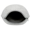 Felt cave LUNA with zipper 40 x 24 x 46 cm light gray