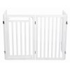 Protective barrier with opening door 60-160 x 81 cm white