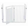 Protective barrier with opening door 60-160 x 81 cm white