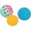 Set of 3 balls, plastic with bell and foam 3.5-4 cm