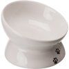 Zvýšená ergonomická keramická miska, 0.15 l/o 13 cm, bílá