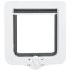 Cửa mèo đi xuyên, có hầm, 4 cửa, 20x22cm, màu trắng