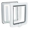 Walk-through cat door XL, with tunnel, 4-way, 24x28cm, white