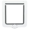 Walk-through cat door XL, with tunnel, 4-way, 24x28cm, white