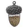 Acorn - Bird Feeder, 700ml/14×22cm, Resin/Metal, Brown/White