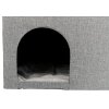 Haus/Haus KIMMY, gewebter Stoff, abnehmbarer Deckel, 72x40x40cm, grau