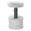 Scratching post HARVEY, cocoon, 2 posts, rest 73cm, long-haired plush, gray