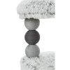 Scratching post HARVEY, cocoon, 2 posts, rest 73cm, long-haired plush, gray