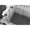 Transport wicker basket for rear bike rack - gray 35x49x55 cm (max. 8 kg)